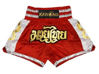 Kanong Muay Thai Kick-box Trenky Šortky  : KNS-141-Červené